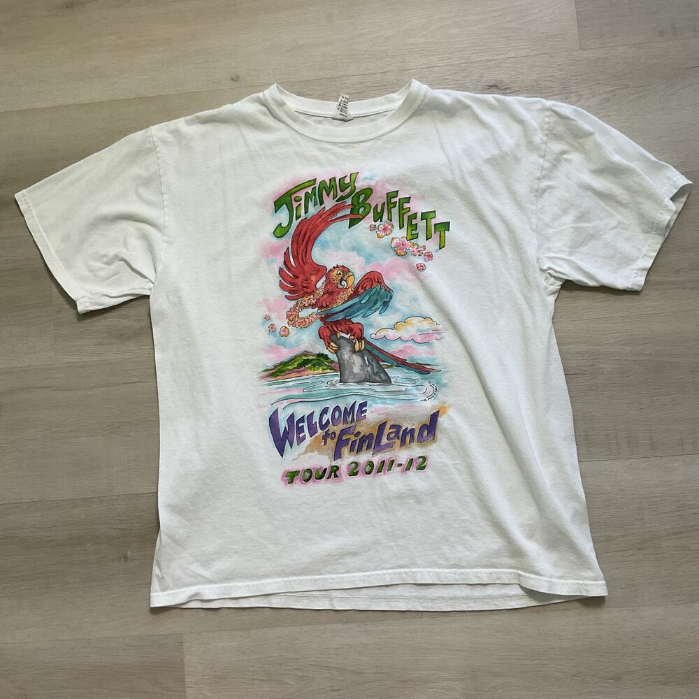 Jimmy Buffett Welcome to Finland Tour 2011 Tee Shirt Unisex XL Pure Cotton